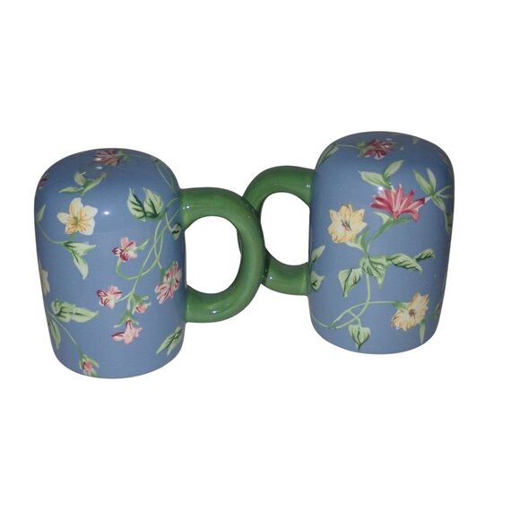 Waverly Masterpiece  Salt & Pepper Shakers Stove‎ Top NEW Blue Floral Large - Picture 5 of 7